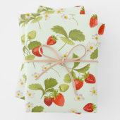 Erdbeere Früchte, Blätter und Blume (Beispiel)