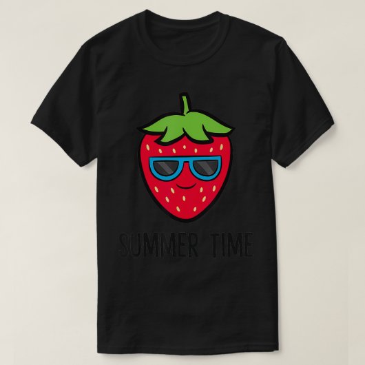 Erdbeere Früchte Sommerzeit T-Shirt (Design vorne)