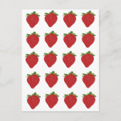 Erdbeere Früchte Süße Sommer Erdbeeren Postkarte (Vorderseite)