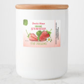 Erdbeere Fruchtkonservierung Lebensmitteletikett (Vorderseite)