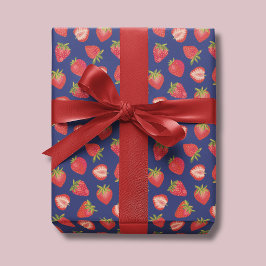 Erdbeere Fruchtmuster Geschenkpapier