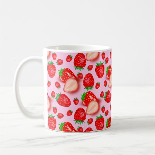 Erdbeere Fruchtmuster Kaffeetasse (Links)