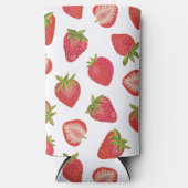 Erdbeere Fruchtmuster Selters Dosenkühler (Vorderseite)