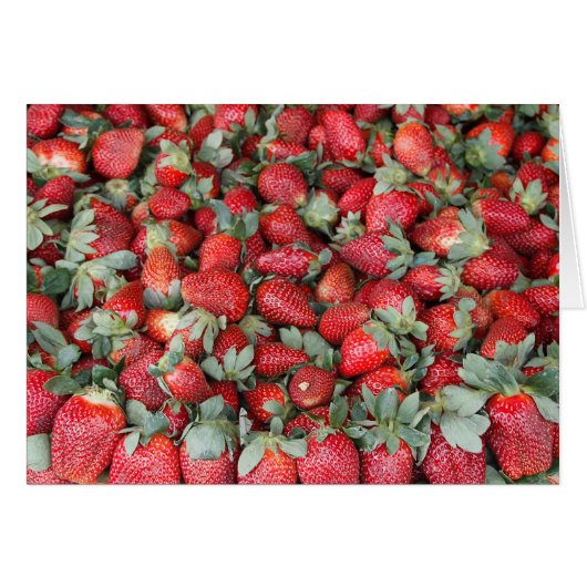 Erdbeere Fruchtsaftkarte (Vorderseite (Horizontal))