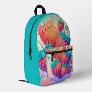 Erdbeere Fruit-Themed Bedruckter Rucksack