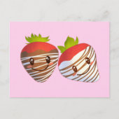 Erdbeere für kleine Unternehmen Süßwarengeschäft Postkarte (Vorderseite)