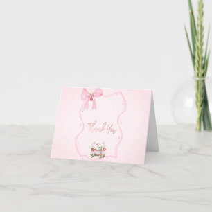 Erdbeere,Gans,Rahmen Punkte Baby Shower Dankeskarte