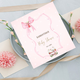 Erdbeere,Gans,Rahmen Punkte Baby Shower Serviette