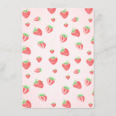 Erdbeere, Gänse, Rahmen-Kinderdusche Begleitkarte (Rückseite)