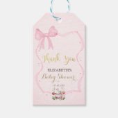 Erdbeere, Gänse, Rahmen-Kinderdusche Geschenkanhänger (Vorderseite)