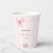 Erdbeere, Gänse, Rahmen-Kinderdusche Pappbecher (Vorderseite)