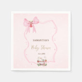 Erdbeere, Gänse, Rahmen-Kinderdusche Serviette (Vorderseite)