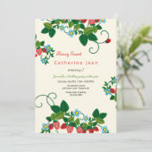 Erdbeere Geburtstagseinladungen Einladung (Stehend Vorderseite)