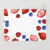 Erdbeere Geburtstagsparty| Danke Geburtstag Postkarte (Rückseite)