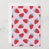 Erdbeere Geburtstagstorte Einladung (Rückseite)