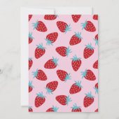 Erdbeere Geburtstagstorte Einladung (Rückseite)