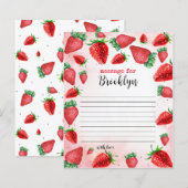 Erdbeere Geburtstagszeit Kapsel Hinweis (Vorne/Hinten)