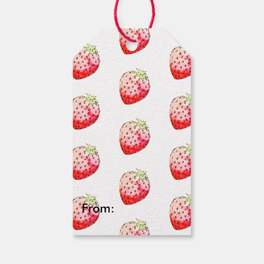 Erdbeere Geschenkanhänger (Rückseite)