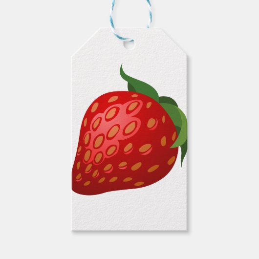 Erdbeere Geschenkanhänger (Vorderseite)