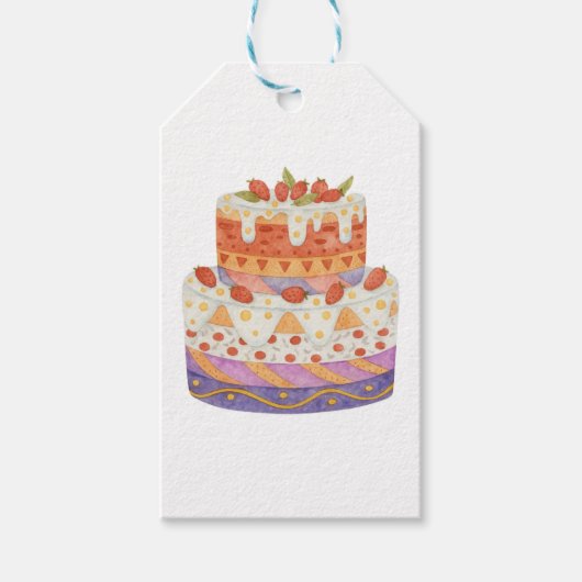 Erdbeere Geschenkanhänger (Vorderseite)