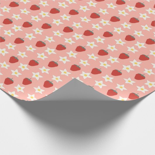 Erdbeere Geschenkpapier (Ecke)