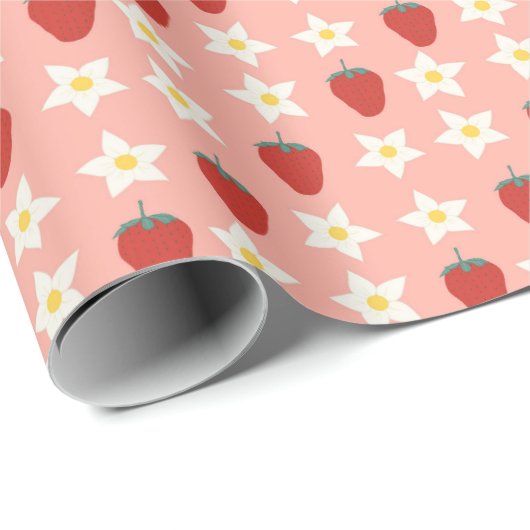 Erdbeere Geschenkpapier (Rolleneckpunkt)