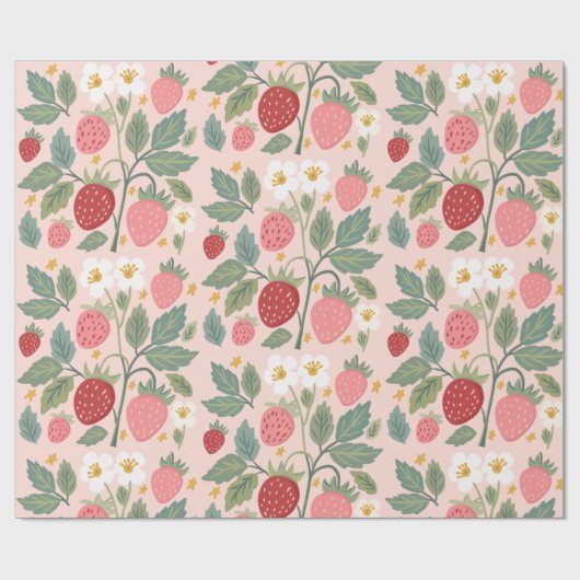 Erdbeere Geschenkpapier (Flach)