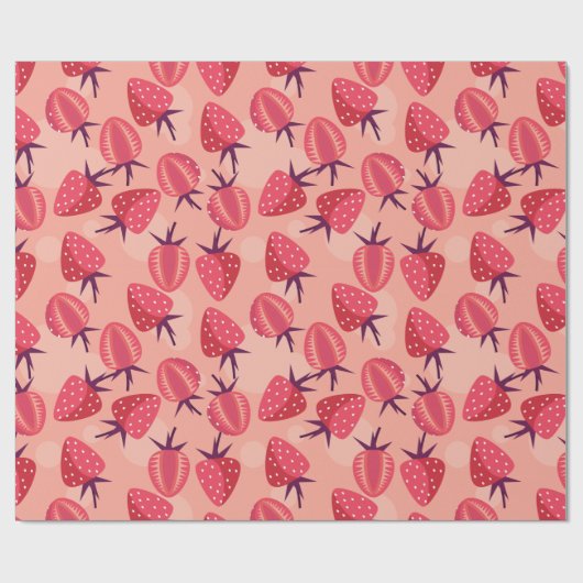 Erdbeere Geschenkpapier (Flach)