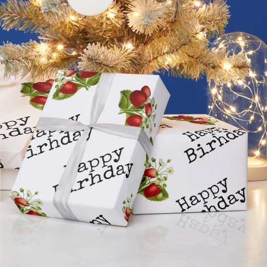Erdbeere Geschenkpapier (Feiertage)