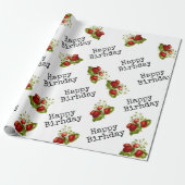 Erdbeere Geschenkpapier (Ungerollt)