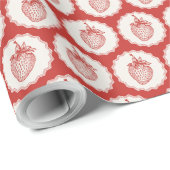 Erdbeere Geschenkpapier (Rolleneckpunkt)