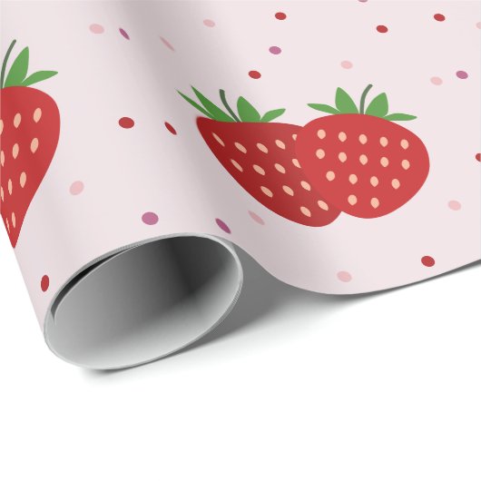 Erdbeere Geschenkpapier (Rolleneckpunkt)