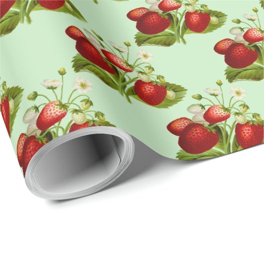 Erdbeere geschenkpapier (Rolleneckpunkt)