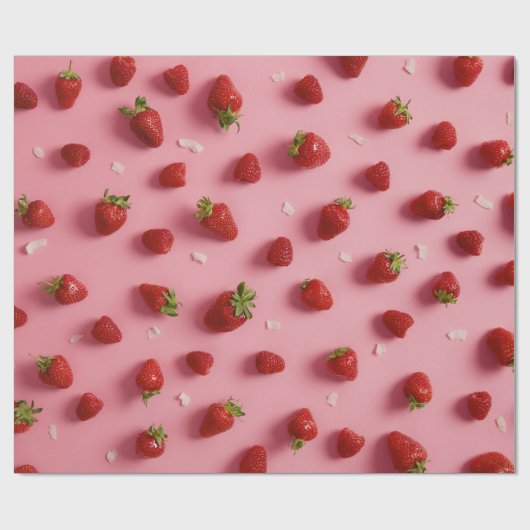 Erdbeere Geschenkpapier (Flach)
