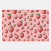Erdbeere Geschenkpapier Set (Vorderseite 2)