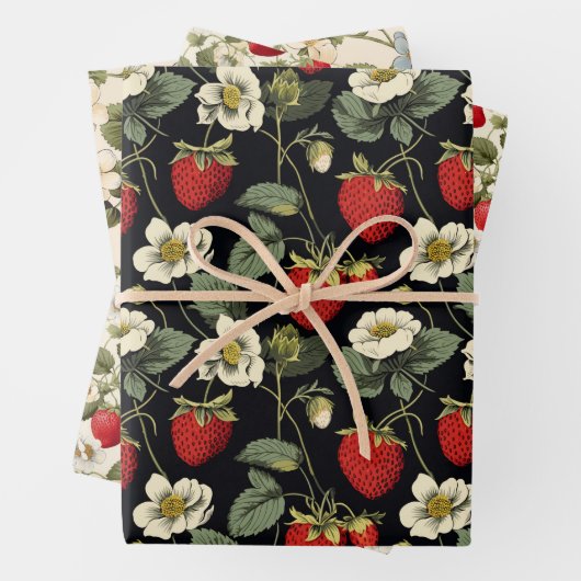 Erdbeere Geschenkpapier Set (Beispiel)