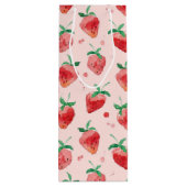 Erdbeere Geschenktüte Für Weinflaschen (Rückseite)