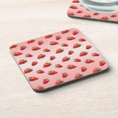 Erdbeere Getränkeuntersetzer (Linke Seite)