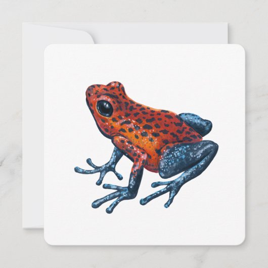 Erdbeere Giftdarmfrosch Feiertagskarte (Vorderseite)