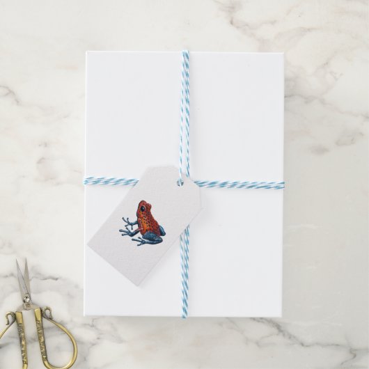 Erdbeere Giftdarmfrosch Geschenkanhänger (Mit Garn)