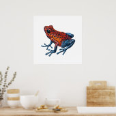 Erdbeere Giftdarmfrosch Poster (Küche)