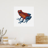 Erdbeere Giftdarmfrosch Poster (Küche)