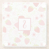 Erdbeere Glasuntersetzer (Rückseite)