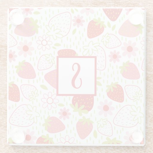 Erdbeere Glasuntersetzer (Rückseite)