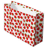 Erdbeere Große Geschenktüte (Vorderseite Schrägansicht)