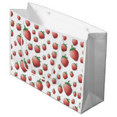 Erdbeere Große Geschenktüte (Vorderseite Schrägansicht)