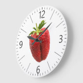 Erdbeere Große Wanduhr (Winkel)