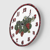 Erdbeere Große Wanduhr (Winkel)
