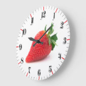 Erdbeere Große Wanduhr (Winkel)