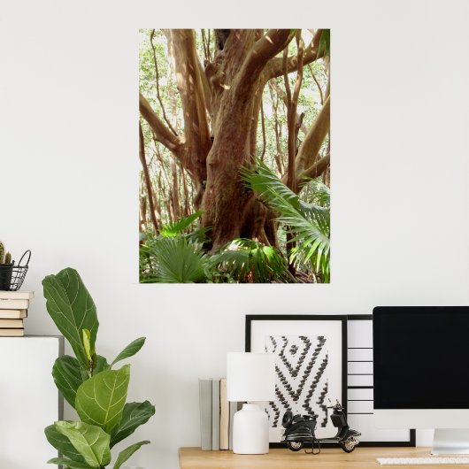 Erdbeere Guava Tree und Palmen Poster (Heimbüro)